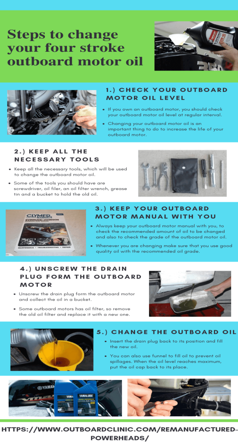 Steps to change your four stroke outboard motor oil Latest Infographics